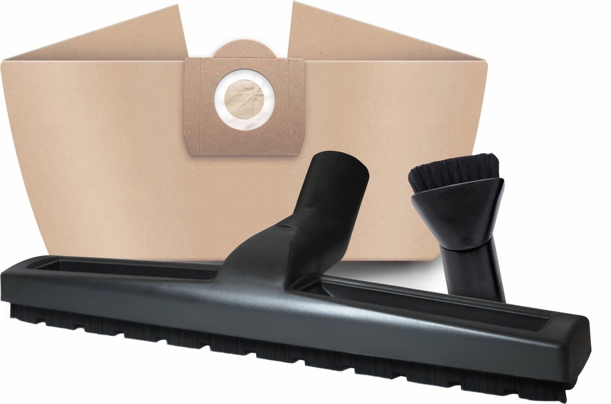 10x Dparts stofzuigerzakken geschikt voor Karcher WD3 en MV3 series + 1x parketborstel + 1x plumeau — afbeelding 1