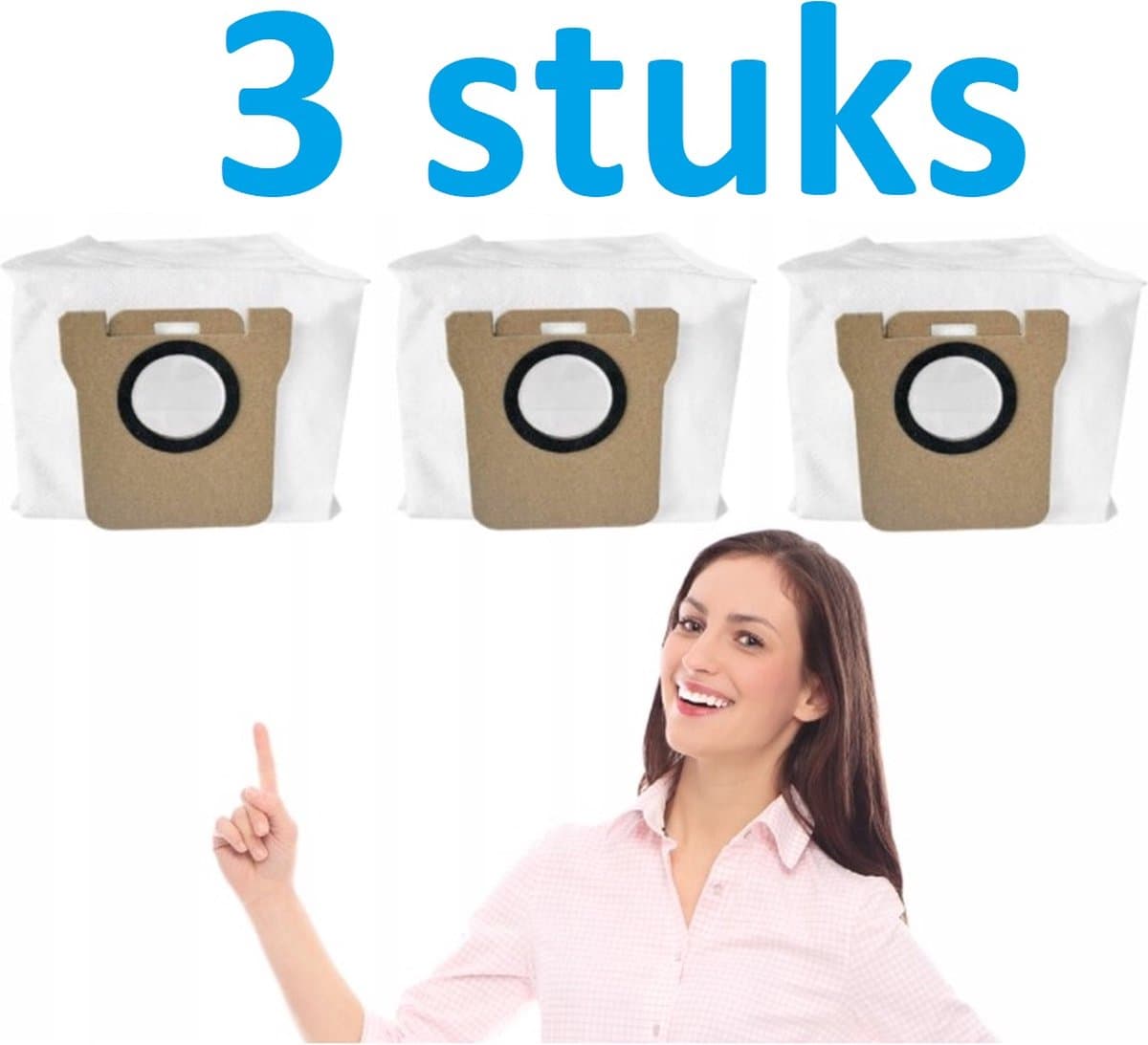 3 x Stofzakken Vervanging voor Dreame L20 Ultra/L10s Ultra/L10 Ultra - grote capaciteit - hoge kwaliteit - Dreame: Bot L20 Ultra Bot L30 Ultra Bot L10s Ultra Bot L10 Ultra Bot L10 Prime Xiaomi: Xiaomi Robot X10 Xiaomi Robot X10 Robot X20+ — afbeelding 1