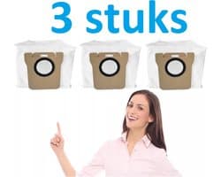 3 x Stofzakken Vervanging voor Dreame L20 Ultra/L10s Ultra/L10 Ultra - grote capaciteit - hoge kwaliteit - Dreame: Bot L20 Ultra Bot L30 Ultra Bot L10s Ultra Bot L10 Ultra Bot L10 Prime Xiaomi: Xiaomi Robot X10 Xiaomi Robot X10 Robot X20+