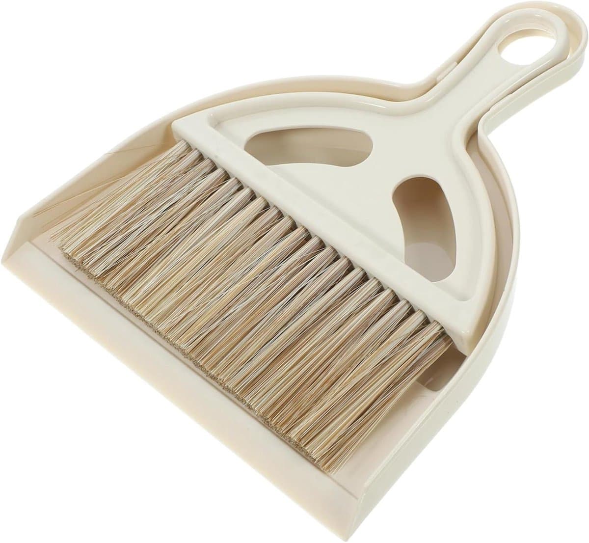 Stoffer en Blik - Reinigingsset Klein - Bureau Schoonmaken - Ruimtebesparend Ontwerp - 20 x 17 cm - Wit — afbeelding 1