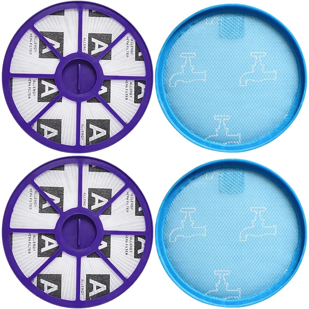 4-delige filterset – Voorfilter en uitlaatfilter – Stofzuigeraccessoires voor Dyson DC19, DC20, DC21 en DC29 — afbeelding 1