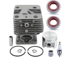 Cilinder Zuiger Kit - Motoronderdelen Set - Bosmaaier Reparatie - 40mm Diameter - 1 set - Zilverkleurig