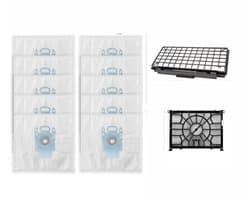 Replacements set geschikt voor de Bosch Serie 6 ProSilence / ProAnimal / ProHygienic / ProPower. 10 stofzuigerzakken, 1 motorfilter en 1 HEPA Filter