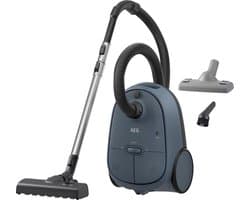 Stofzuiger Met Zak - Cilinderstofzuiger Huishoudelijk - Grondig Schoonmaken - HEPA Filtratie 99.99% - 3.5L Capaciteit - Denim Blauw