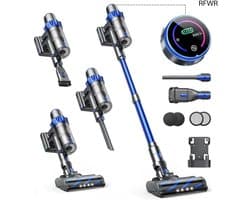 RFWR® Draadloze Stofzuiger met Automatische Mode en Kleurentouchscreen - 40000PA en 55 Minuten Gebruik
