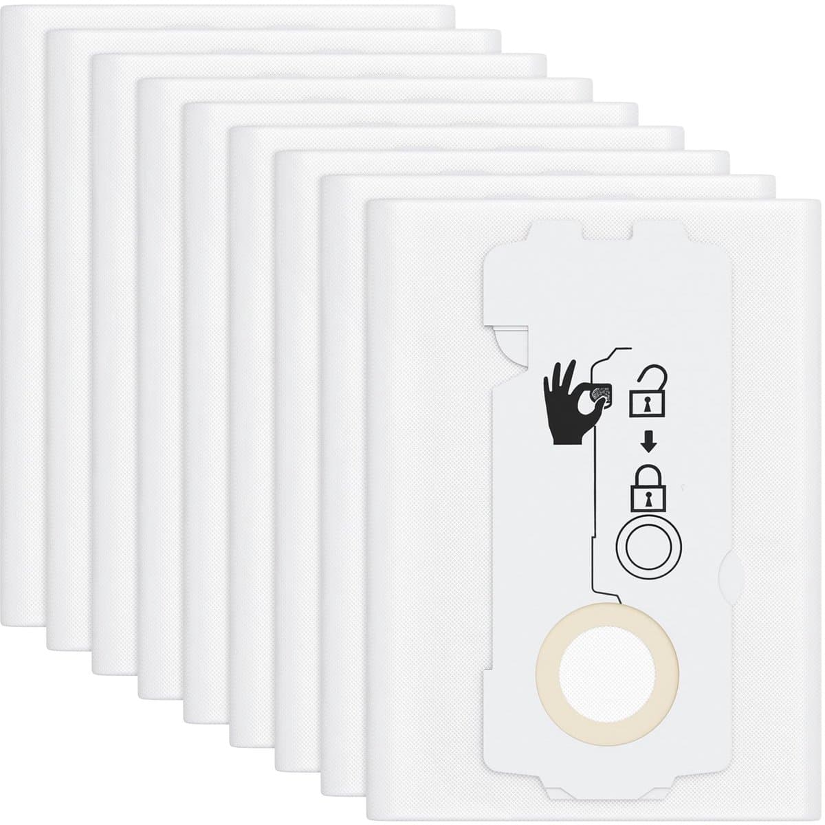 10 stuks Geschikt voor-204308 CT Mini/Midi -2/5 filterzak voor Festool, compatibel met Yom CT Mini en CT MIDI vanaf 2019. — afbeelding 1