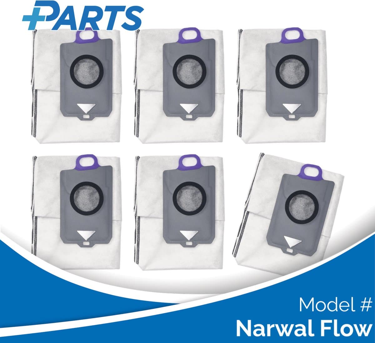 Narwal Flow Stofzakken (6 Stuks, Plus.Parts® alternatief voor CP-PJ-A00129-00-00) — afbeelding 1