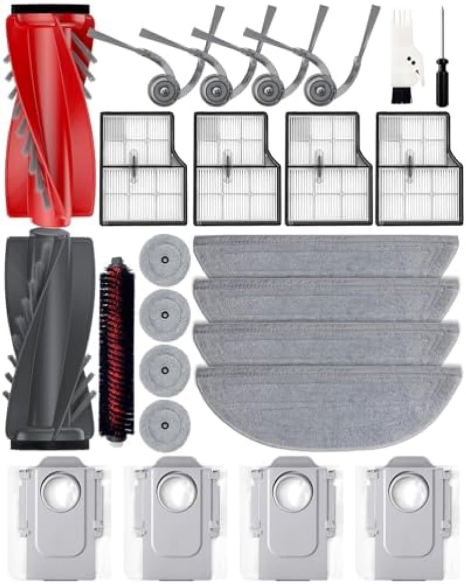 PromoHome 25-delig accessoirepakket geschikt voor voor Roborock Saros 10/G30- Complete set met hoofdborstels, zijborstels, HEPA-filters, stofzakken en dweilpads voor diepe reiniging — afbeelding 1