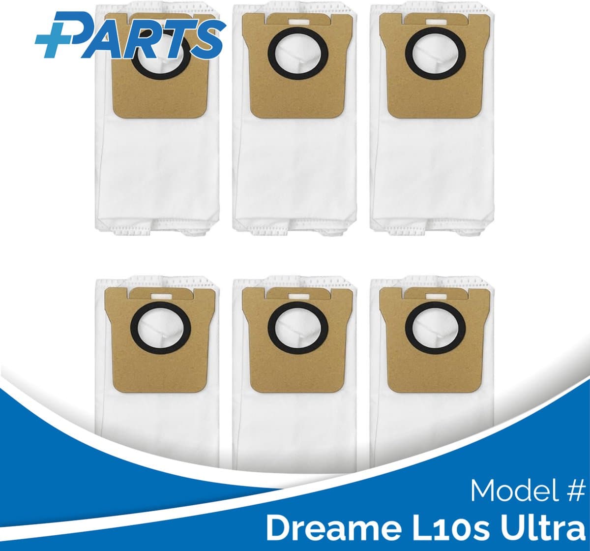 Dreame L10s Ultra Stofzakken (6 Stuks, Plus.Parts® alternatief voor RDB3) — afbeelding 1