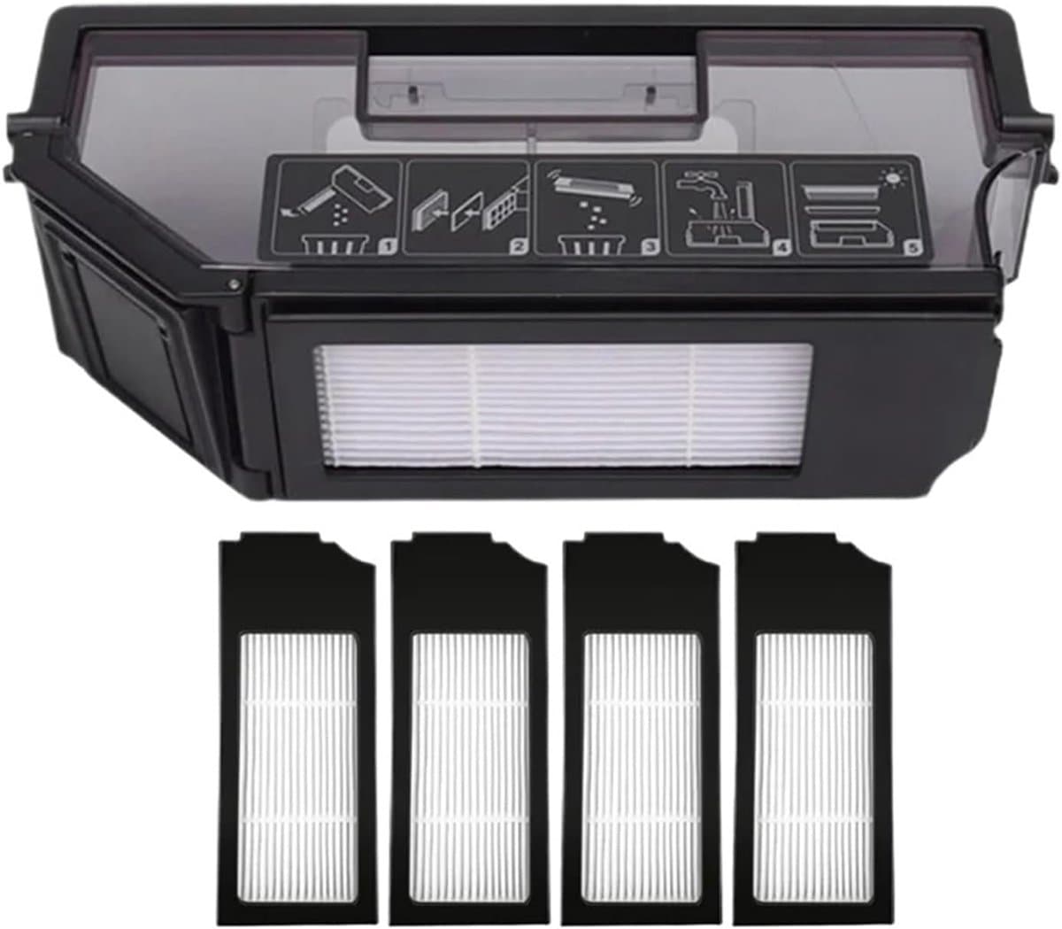 Vervangingsonderdelen Geschikt voor HEPA-filters in de stofbak van robotstofzuigers, compatibel Geschikt voor ECOVACS. — afbeelding 1