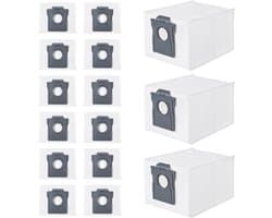 15 stofzuigerzakken compatibel met Dreame L10s Ultra Gen2/Gen3, X30/X40/X50, Aqua10 Ultra – 4-laags filtratie, 99,9% stofopvang, 3,2 liter, wit