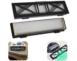 2 stuks Filters - Stofzuigerfilter - Filter voor robotstofzuiger - Stofzuigeraccessoires - Vervangingsfilters - Compatibel met Neato D75 80 85 en de gehele Botvac-serie robotstofzuigers (Wit - 20*6 cm)