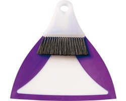 Veegset met handveger - Tafelveger kruimelset - Snel opruimen - Ruimtebesparende opslag - 275 x 247 x 10 cm - Pruim