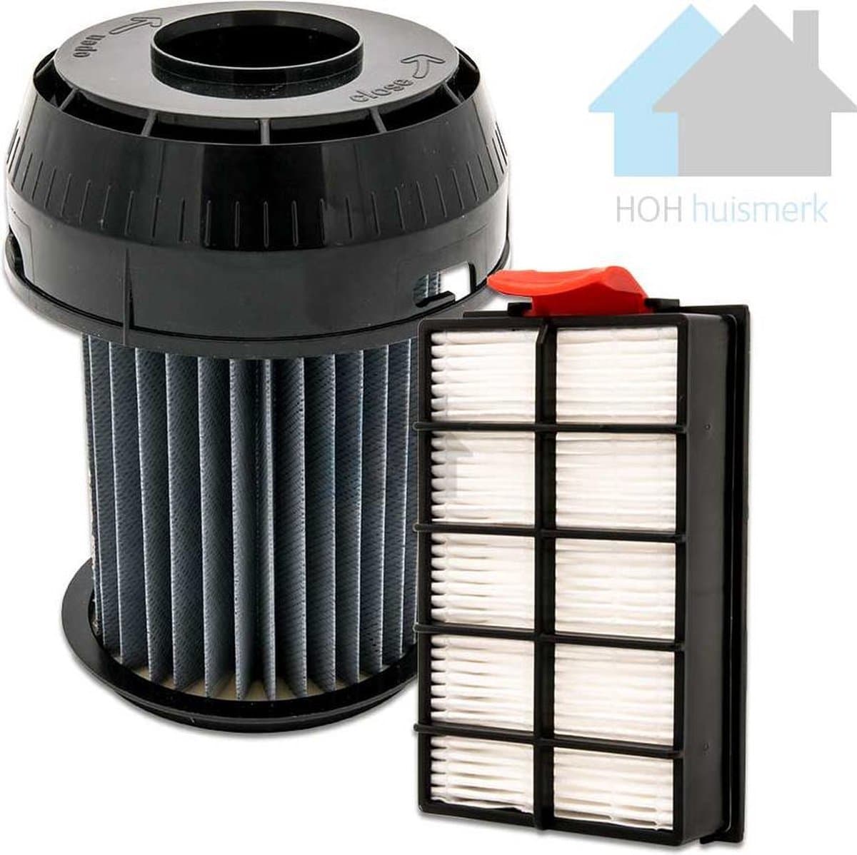 Stofzuiger HEPA filterset (2-delig) - Geschikt voor Bosch / Siemens - Roxx'x 00649841, 649841, 570324, 00570324 — afbeelding 1