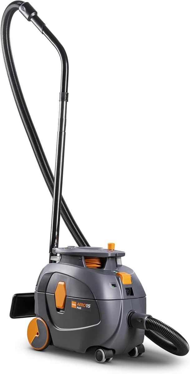 Efficiënte stofzuiger 15 liter met fluistertechnologie en Eco-knop - grijs/oranje — afbeelding 1