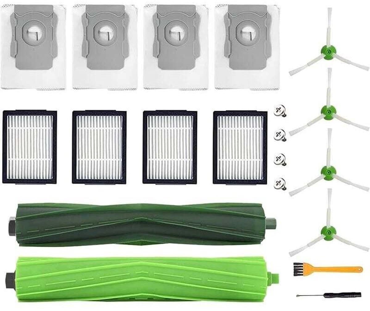 Vervangende accessoires Geschikt voor iRobot Roomba i7/i7+/i3+/i4+/i6+/i8+/j7+, 20-delige vervangingsset inclusief 2 hoofdborstels — afbeelding 1