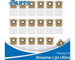 Dreame L30 Ultra Stofzakken (18 Stuks, Plus.Parts® alternatief voor RDB3)