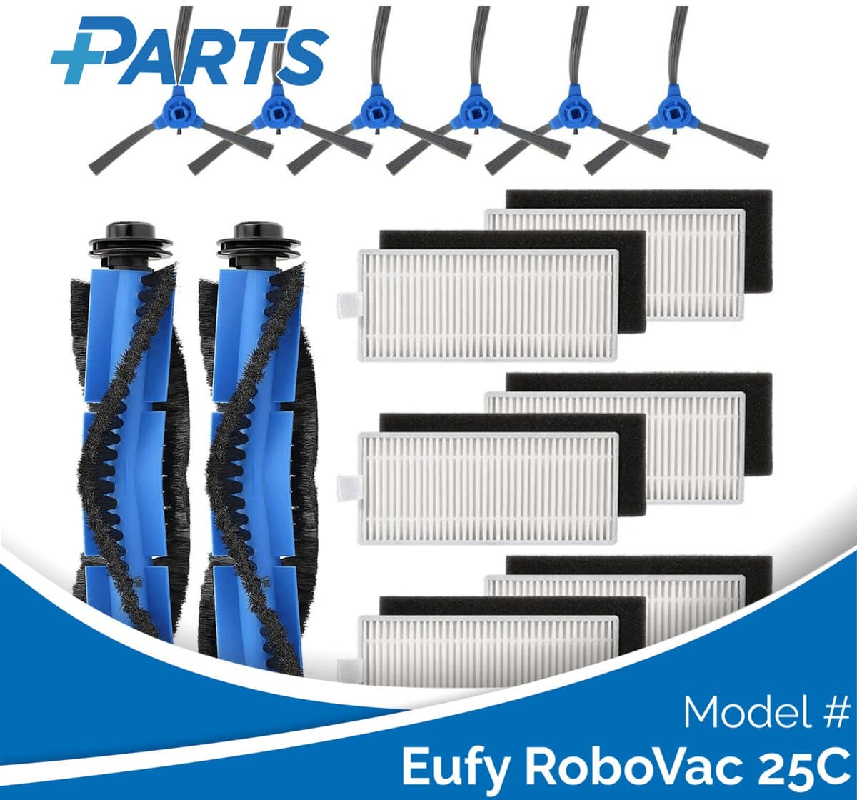 Eufy RoboVac 25C Onderhoudsset (Plus.Parts® alternatief voor T29090N1) — afbeelding 1