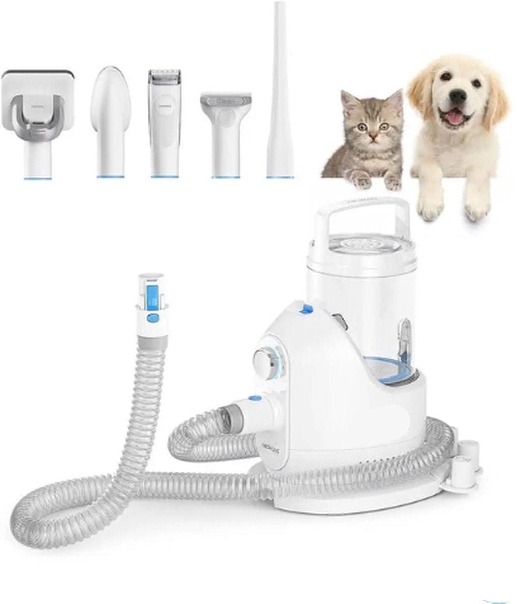 Professionele Hondenfohn - Hondentondeuse - Trimset 5-in-1 - Trimmer - Stofzuiger - Borstel - Dieren - Katten - Honden — afbeelding 1