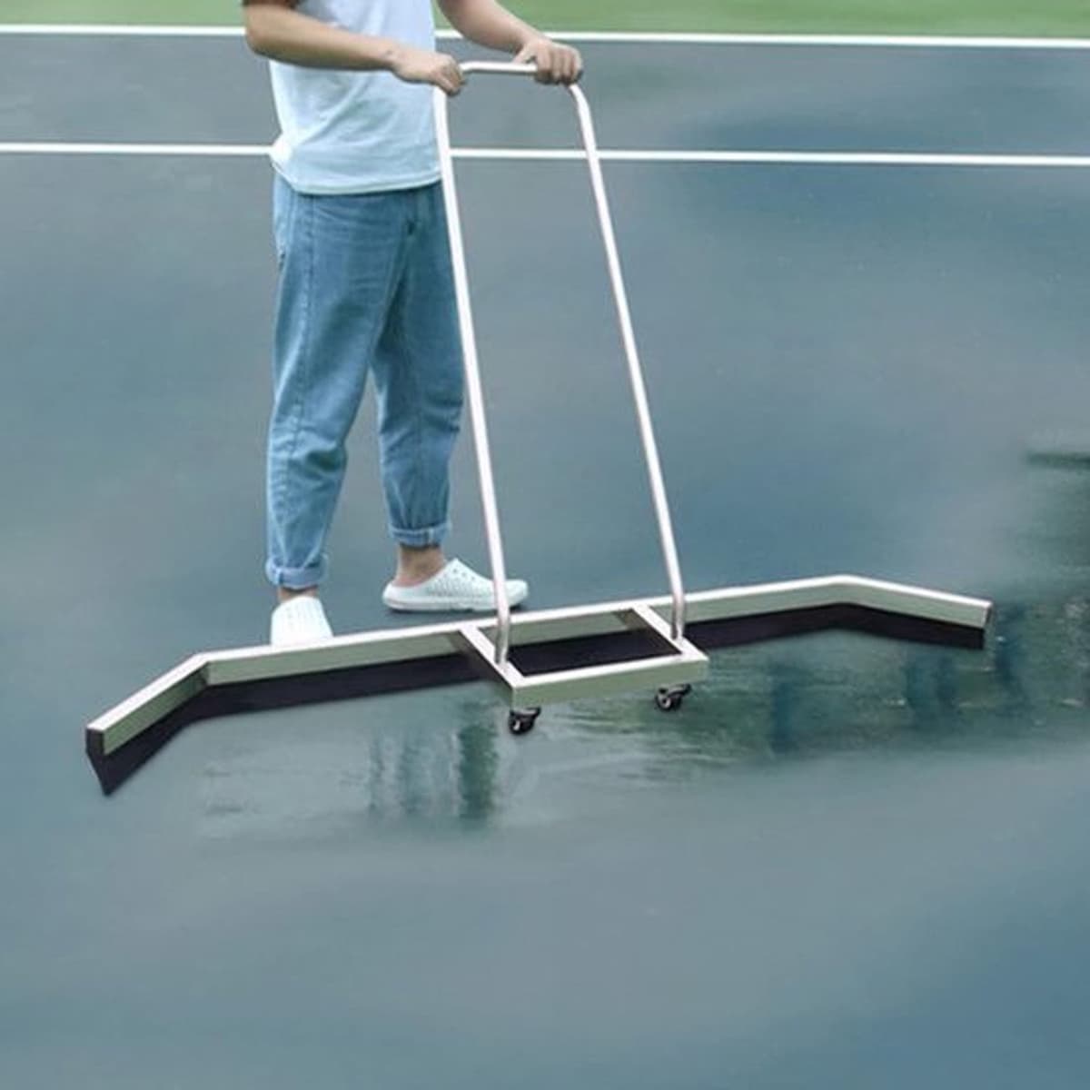 Tennisbaan Waterwisser - RVS - Zilver - 132x87 cm - Voor Sportvelden — afbeelding 1