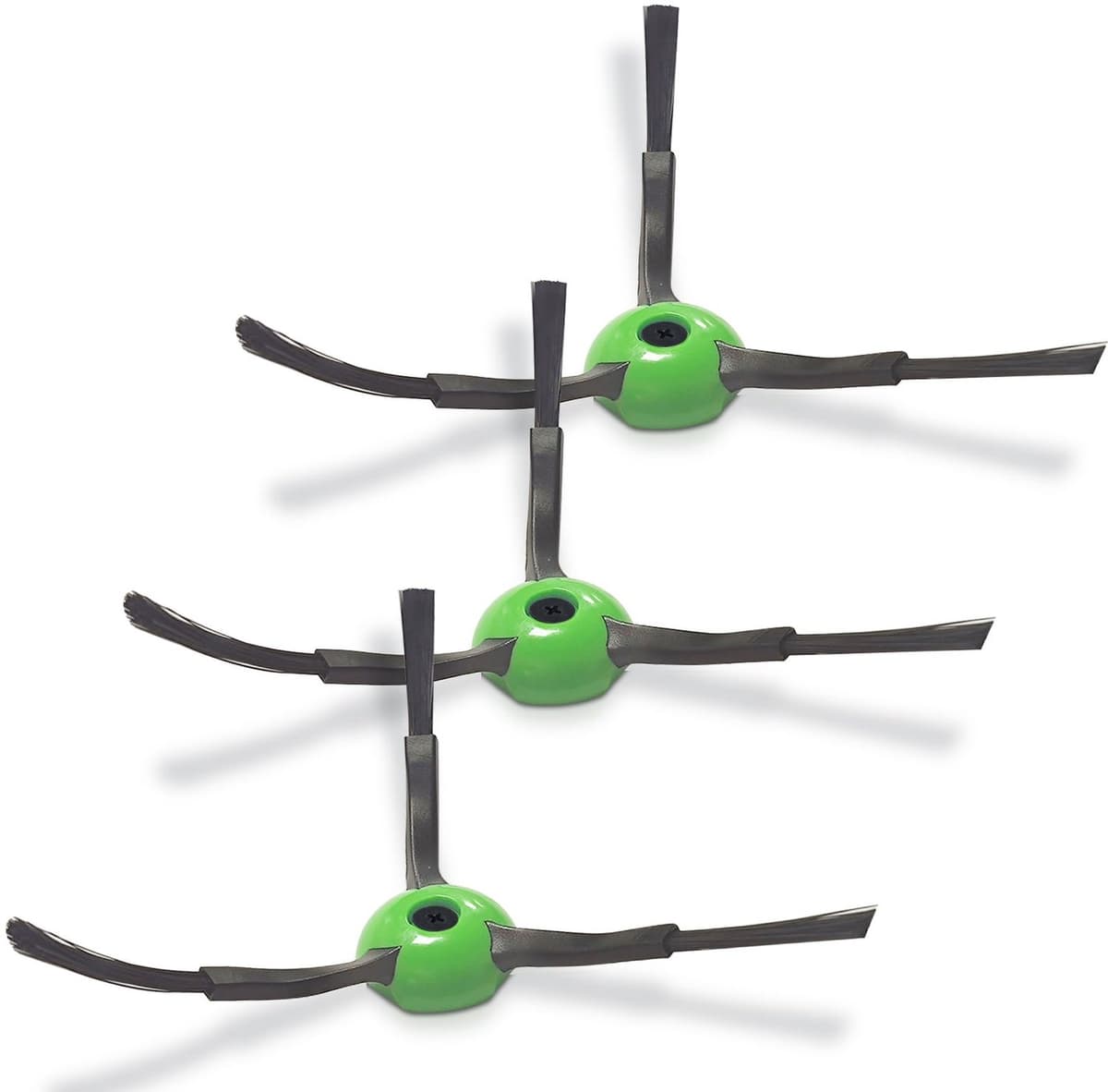 Zijborstels voor Robotstofzuiger - 3 Stuks - Zwart en Groen — afbeelding 1