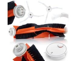 Rosfix Reserveonderdeel Set Rolkborstel - 1 Hoofdborstel 2 Zijborstels - Zacht Materiaal - Geschikt voor Xiaomi, Roborock