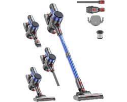 Draadloze Stofzuiger - Steelstofzuiger Kruimeldief - Huis Reinigen - V-vormige anti-klittenborstel - 70 min batterijduur - Blauw