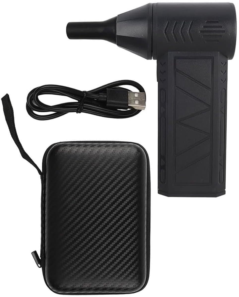 Elektrische Handblazer - Draadloze Stofzuiger - Auto en Toetsenbord Reinigen - Geïntegreerd LED-licht - 12 x 6 x 3 cm — afbeelding 1