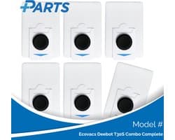 Ecovacs Deebot T30S Combo Complete Stofzakken (6 Stuks, Plus.Parts® alternatief voor DDB030028)