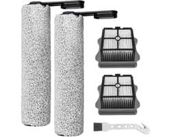 GELLDG Vervangende rolborstels voor stofzuiger - Inclusief 2 rolborstels, 2 filters en 1 reinigingsborstel - Vervangende rolborstels en filters - Geschikt voor Tineco Floor One S5 / S5 Pro / S5 Pro 2 / S5 Extreme