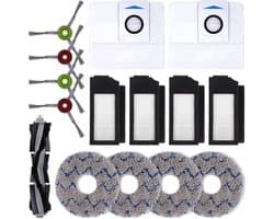 Geschikt voor Vervangende onderdelen voor ECOVACS DEEBOT X1 OMNI Turbo T10 robotstofzuiger - Reserve-accessoireset inclusief 1 hoofdborstel, 4 zijborstels, 4 filters, 4 dweilen, 2 D-pads, UST-zak
