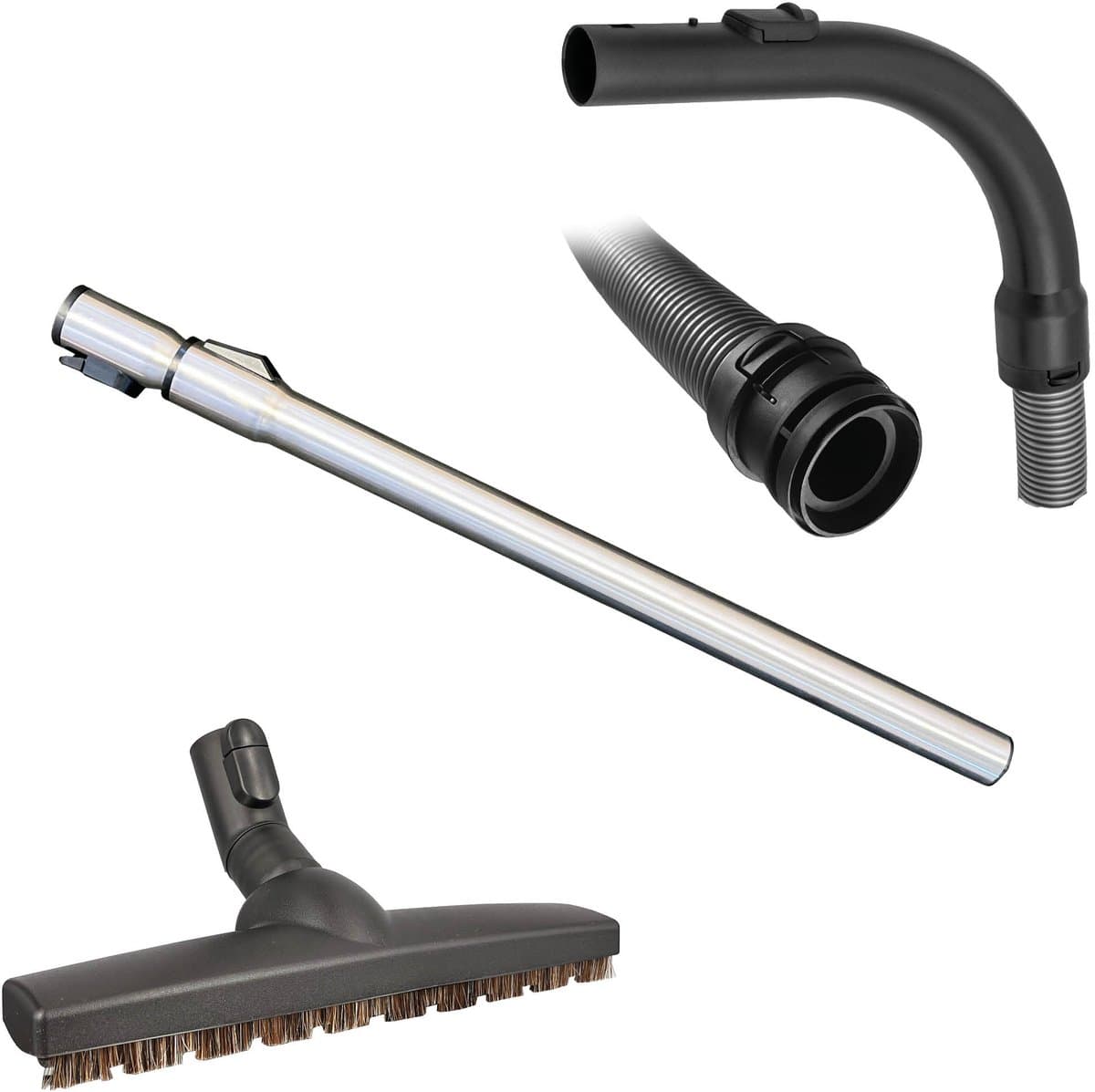 Multaparts® hulpstukken set geschikt voor Miele Blizzard CX1 / S2 series: parket zuigmond, complete stofzuigerslang, telescoop zuigbuis | Vervang alle hulpstukken in 1 keer | Hoge kwaliteit alternatieve onderdelen voor een set-prijs — afbeelding 1