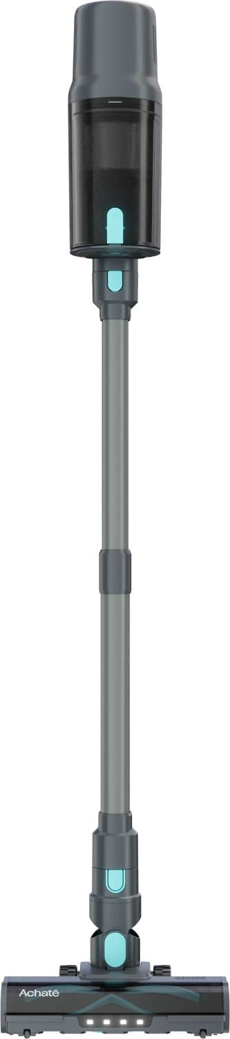 Achaté Steelstofzuiger V2 – Steelstofzuiger Draadloos & Draadloze Stofzuiger – Stofzuiger Zonder Zak 300W – Handstofzuiger & Kruimeldief Snoerloos – Kruimelzuiger – HEPA Filter – 4 Opzetstukken – LED – Wandmontage – 50 min Accu — afbeelding 1