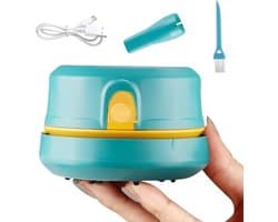 Bureaustofzuiger - Mini stofzuiger - Bureau reinigen - Twee zuigmodi - 9x9x6.5 cm - Groen