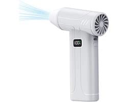 Elektrische Stofblazer - Draagbare Ventilator - Snel Reinigen - Krachtige Luchtstroom - 15 cm Hoog - Wit