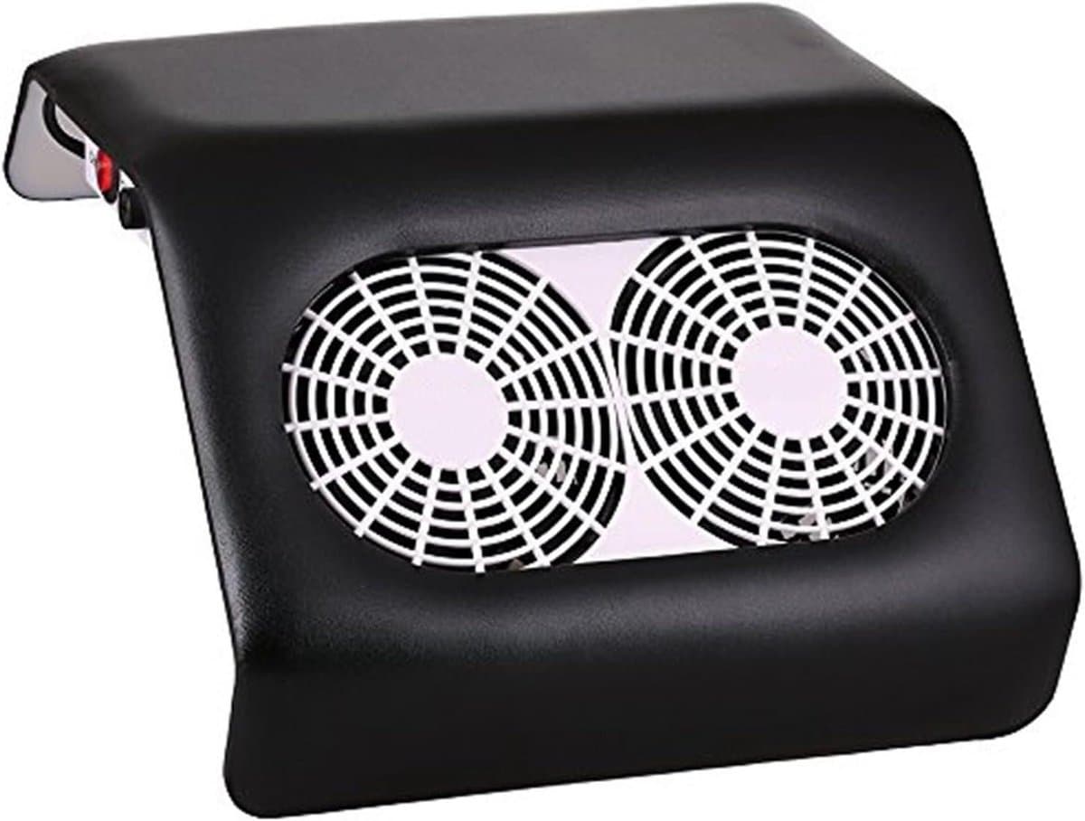 Nagelstofafzuiger - Manicure stofzuiger - Nageldesign stofvrij - 2 Krachtige ventilatoren - 31 x 29 x 13 cm - Zwart — afbeelding 1