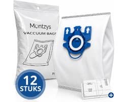 Montzys® Stofzuigerzakken Geschikt voor MIELE - 12 Stuks & 2 Filters - Geschikt voor Complete C3, C2, Classic C1, S8, S5, S2