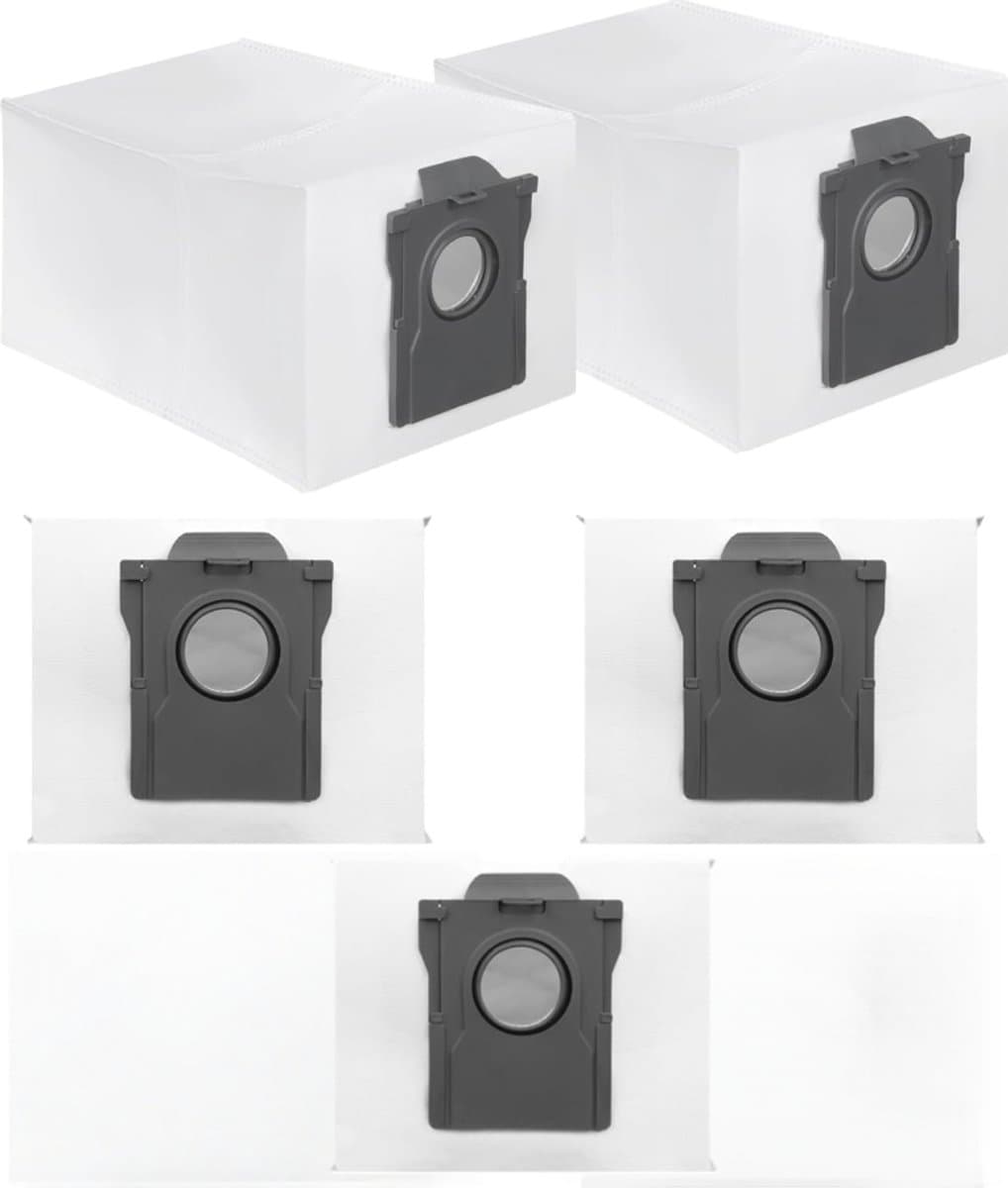 5 stuks stofzakken- compatibel met Dreame L10/L10s/L20/X20/X30/X40/X50/L40/L50 Ultra- Mova P10/E30/P50/V50 Ultra- 3,2 l grote capaciteit- 4-laagse filterstructuur- voor Dreame stofzuigerzakken — afbeelding 1
