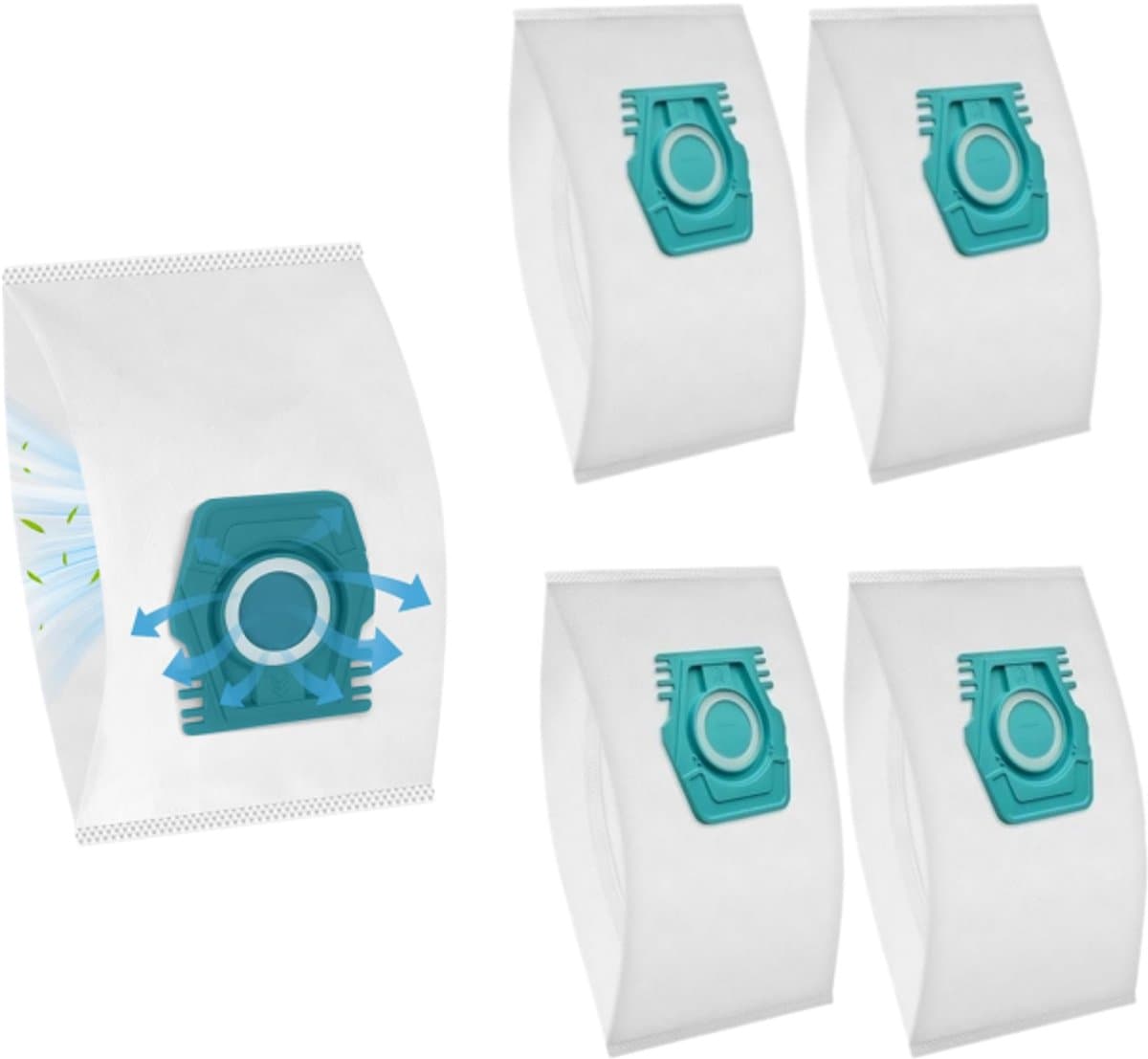5 stuks TU-stofzuigerzakken-voor Miele Guard S1/L1/M1-stofzuigerzakken voor Miele Pure TU-Junior/Silence/Allergy/Parquet XL/AllFloor/Cat Dog/Flex/Comfort-serie-Lekvrij- inhoud 3,5 liter — afbeelding 1
