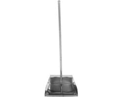 Roestvrijstalen Stofblik - Lange Steel - Stof Vangen - Ergonomisch Antislip Handvat - 75 cm - Metaal