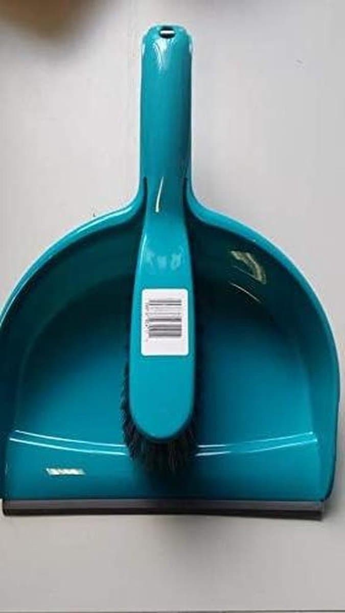 Handveger en schep - Stoffer blik - Snelle schoonmaak - Ergonomisch ontwerp - Compact formaat - Blauw — afbeelding 1