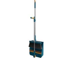Bezem Stofpan Set - Stoffer en blik - Snel schoonmaken - Verstelbaar handvat - Tot 97cm - Grijs