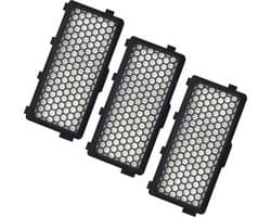 3x HEPA & Koolstof Filter geschikt voor Miele Airclean Plus SF-HA S4/S5/S6/S8 C2-C3 Compact C1 , C3, C2, S8, S6, S5, S4, S8000, S6000, S5000, S4000 - Stofzuigerfilter HEPA Filter