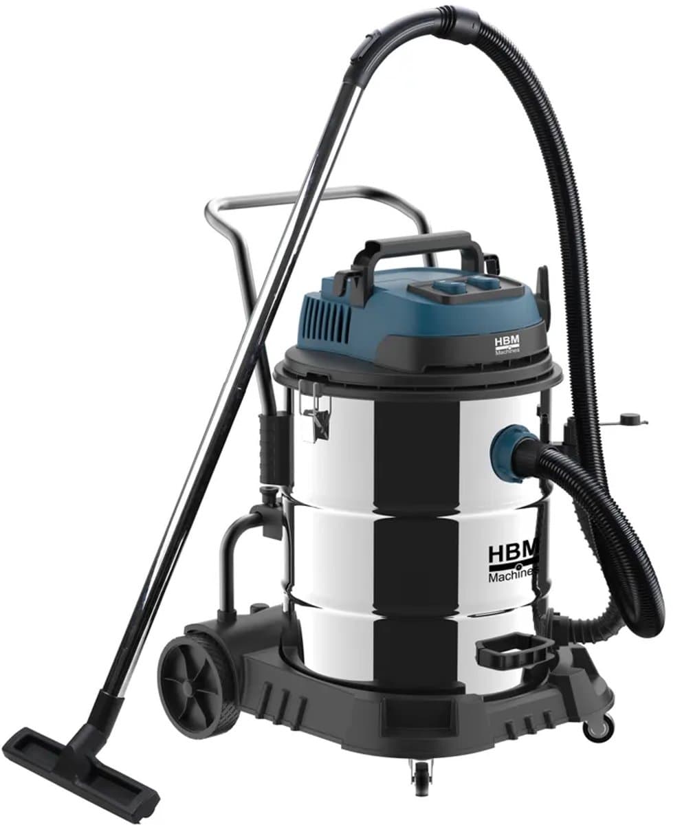HBM bouwstofzuiger nat/droog 2400W 60L FFP2 2x1200W 230V 32 mm — afbeelding 1