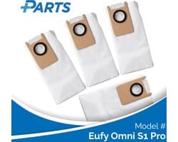 Eufy Omni S1 Pro Stofzakken (4 Stuks, Plus.Parts® alternatief voor T29B9)