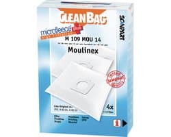 CleanBag stofzuigerzakken 4 stuks - Geschikt voor Moulinex Compact - 250 A8201 A8203 - Inclusief 1 filter - Alternatief