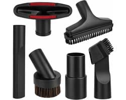 Ultiluxe® Stofzuiger zuigmond set - 6 Stuks - Universele opzetstukken - Hulpstukken voor opzuigen - Onderdelen voor stofzuigers - Geschikt voor Miele - Philips - AEG - Karcher - Bosch - Borstel - Mondstuk - Universeel