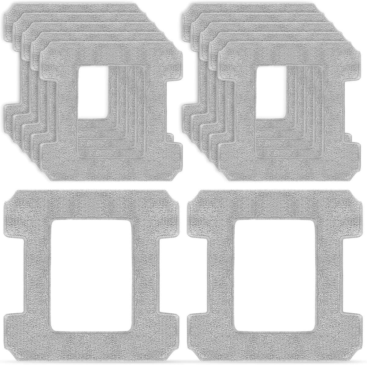 Reinigingspads voor Ecovacs Winbot W2 Omni-W2-W1 Pro-W1: set van 12 wasbare microvezel-wisdoeken — afbeelding 1