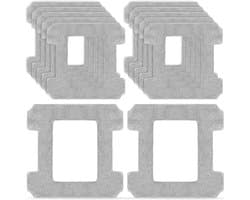 Reinigingspads voor Ecovacs Winbot W2 Omni-W2-W1 Pro-W1: set van 12 wasbare microvezel-wisdoeken