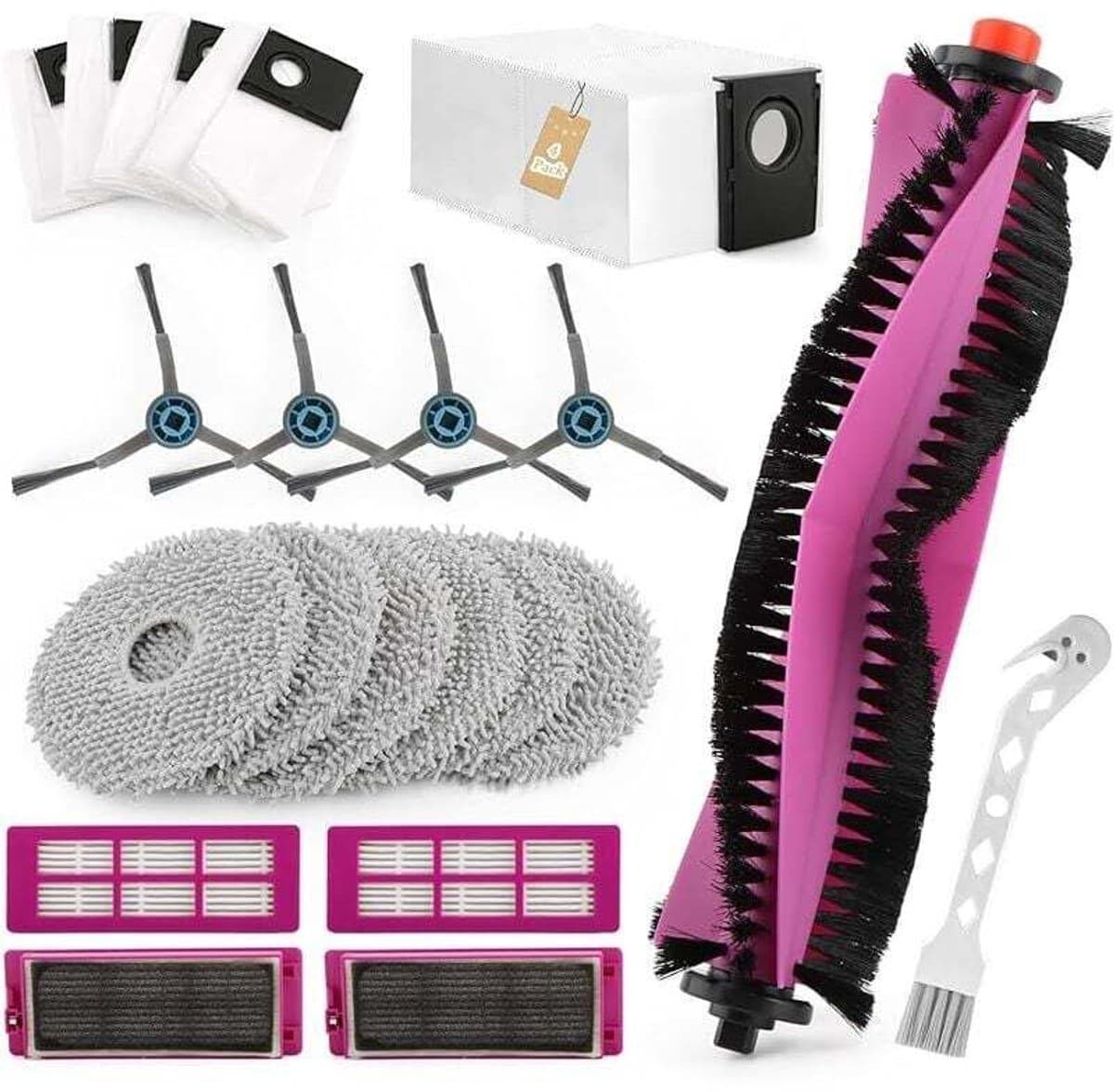 20-delige vervangende accessoirekit Geschikt voor de Eureka J15 Pro Ultra robotstofzuiger Geschikt voor 1 hoofdborstel, 4 zijborstels, 6... — afbeelding 1